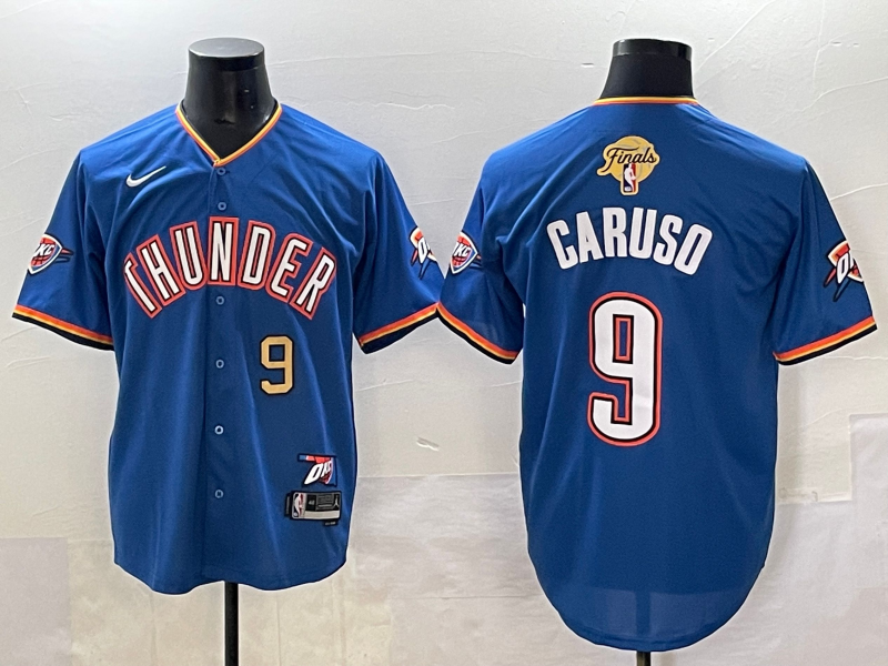 Men 2025 Oklahoma City Thunder #9 Caruso Blue Nike Joint Name NBA Jersey style 2->oklahoma city thunder->NBA Jersey